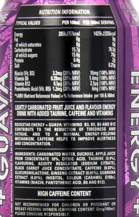 rockstar energy drink ingredients