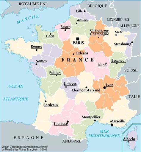 Mapa de Francia - Viajar a Francia