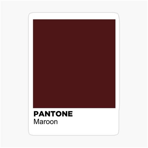 "Maroon Pantone Color Swatch " Sticker for Sale by jamiejamie00 ...