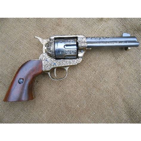 Colt Peacemaker All Metal Sixgun Engraved action - Relics Replica Weapons