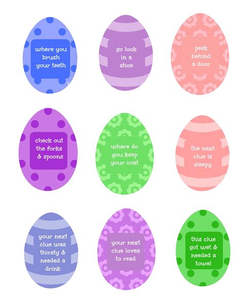 Easter Egg Hunt w/FREE printable Clues for All Ages!! | Egg hunt clues ...