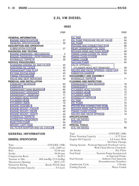 VM 2.5 Manual | PDF | Internal Combustion Engine | Fuel Injection