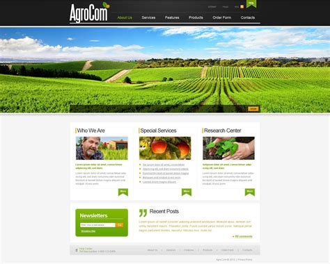 Agriculture Website Template #27301