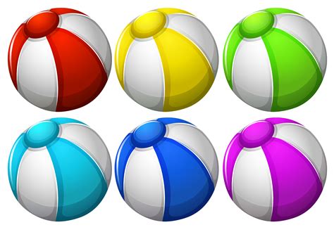 Six colourful balls 301362 Vector Art at Vecteezy
