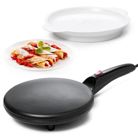 Moss & Stone Electric Crepe Maker With Auto Power Off, Portable Crepe Maker & Non-Stick Dipping ...