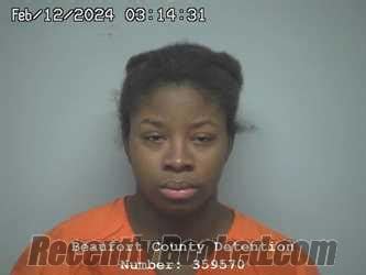 Recent Booking / Mugshot for JAMIRA AMYA JANAE THOMPKINS in Beaufort County, South Carolina