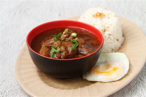 Freshly Cooked Filipino Food Called Beef Pares Stock Image - Image of ...