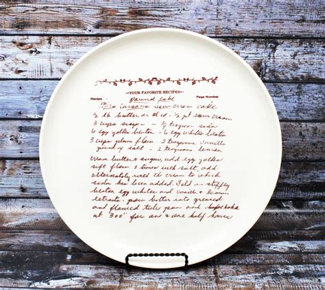 Recipe Platter with Handwriting and Photo / ArtSmith