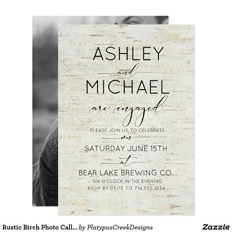 Pin on Modern Rustic Engagement Party Invites