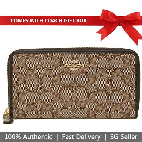 SpreeSuki - Coach Wallet In Gift Box Long Wallet Accordion Zip Wallet ...