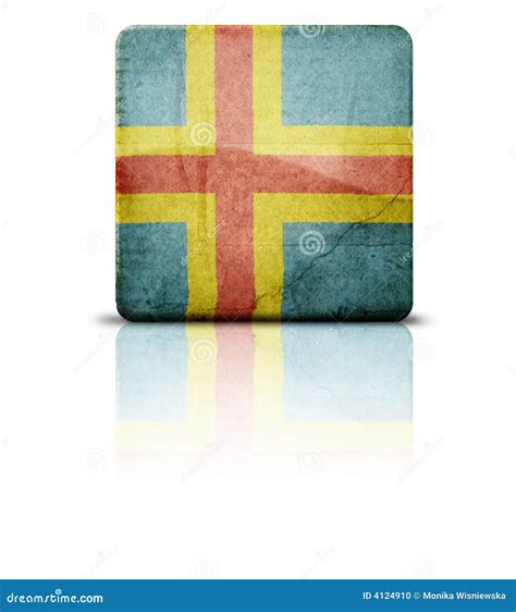 Flag of Aland Islands stock illustration. Illustration of washed - 4124910