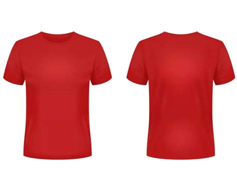 Plain Red T Shirt Front And Back