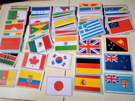 198 World Flags Educational Flashcards Printable Flashcards | Etsy