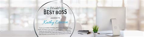 Personalized Best Boss Plaques | DIY Awards