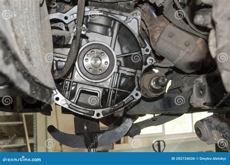 View of the Rear Crankshaft Oil Seal Stock Photo - Image of industry, garage: 205734036