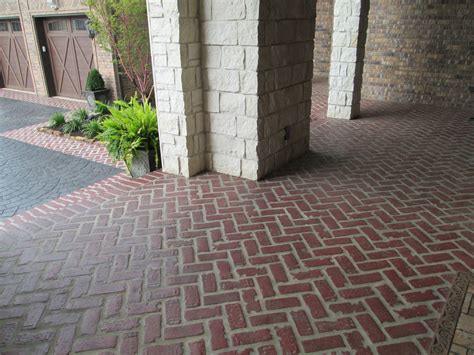 Stamped Concrete Herringbone Pattern - Draw Stunning Portraits