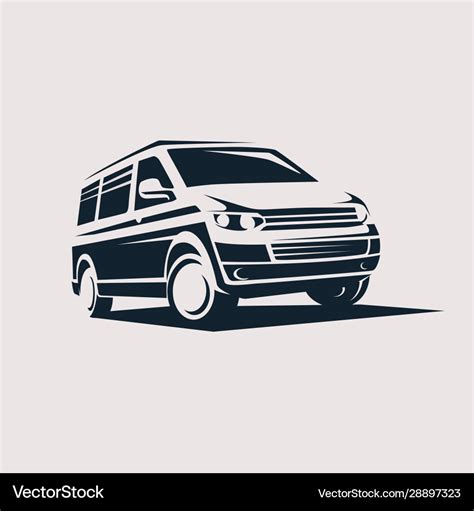 Mini van symbol logo template delivery and Vector Image