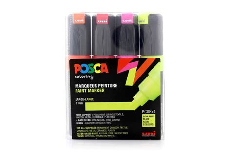 Posca Marker Set PC-8Kx4 Neon Colours | Betterrun Graffiti Onlineshop