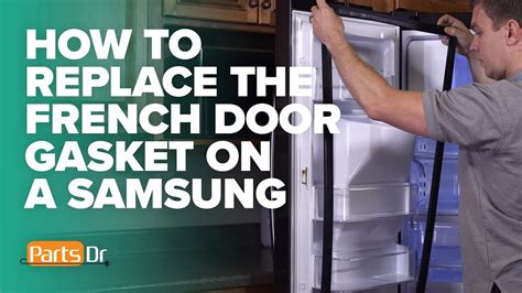 How to replace the French Door Gasket Part # DA63-06542B on a Samsung Refrigerator - YouTube