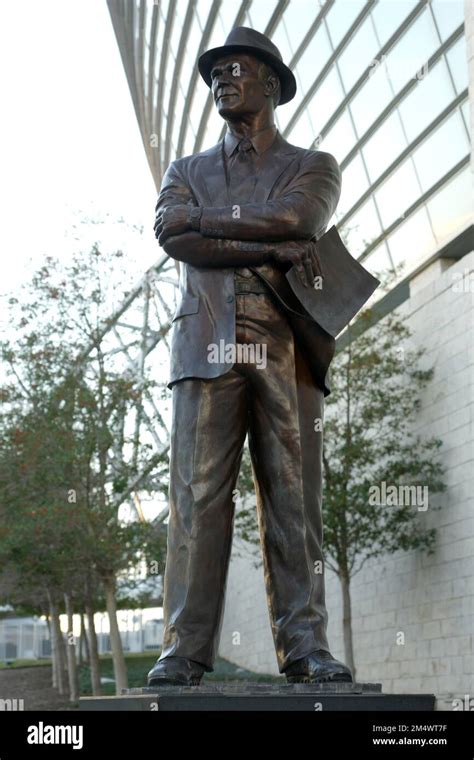 A statue of former Dallas Cowboys coach Tom Landry at AT&T Stadium, Tuesday, Dec. 20, 2022, in ...