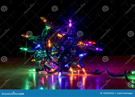 Ball of Colorful Christmas Lights Stock Photo - Image of ball, bulb: 105543332