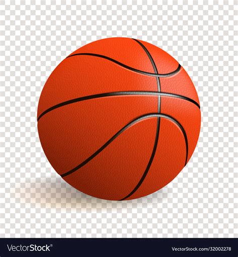 Basketball ball 3d realistic isolated Royalty Free Vector