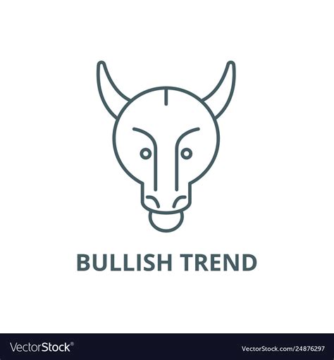 Bullish trend line icon Royalty Free Vector Image