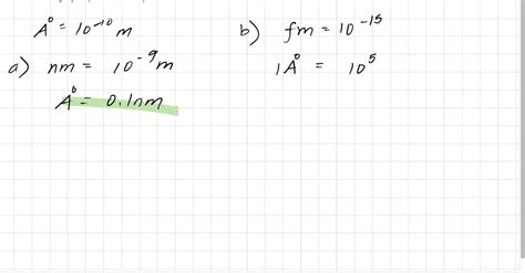 SOLVED:An angstrom, Åis a metric unit of length equal to one ten ...