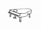 Grand Piano Coloring Page sketch template
