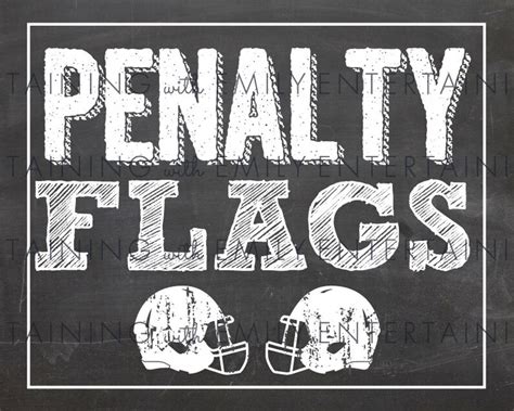 Football Penalty Flags Stickers Instant Download PDF Digital - Etsy