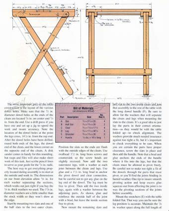 Folding Table Plans • WoodArchivist