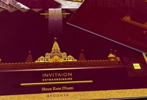 Ram Mandir Invitation Card: First glimpse of invitation card for ...