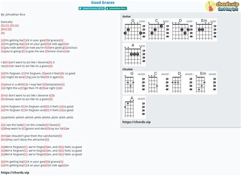 Chord: Good Graces - tab, song lyric, sheet, guitar, ukulele | chords.vip