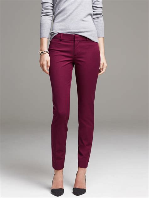 Banana republic Sloan-fit Slim Ankle Pant in Red (Lingonberry) | Lyst