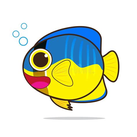 Cartoon Angelfish stock illustration. Illustration of underwater - 5109528