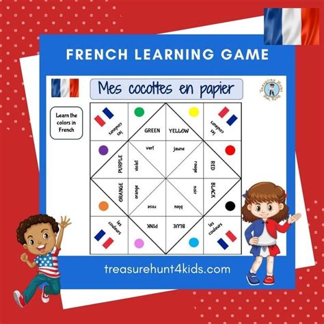 French game - French learning activities - Treasure hunt 4 Kids ...