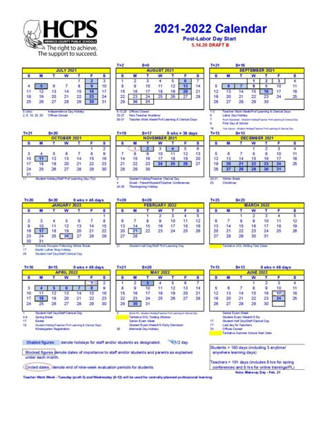 Henrico County Public Schools Calendar Holidays 2021-2022