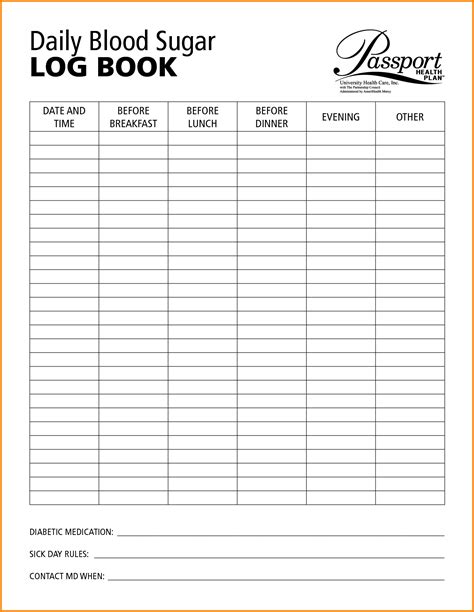 Diabetes+Blood+Sugar+Log+Sheet+Printable | Sugar In 2019 | Blood - Free ...