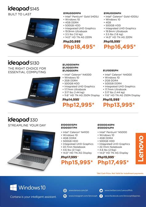 Manila Shopper: Lenovo Cash Rebate Promo on Select Devices: Aug 2019