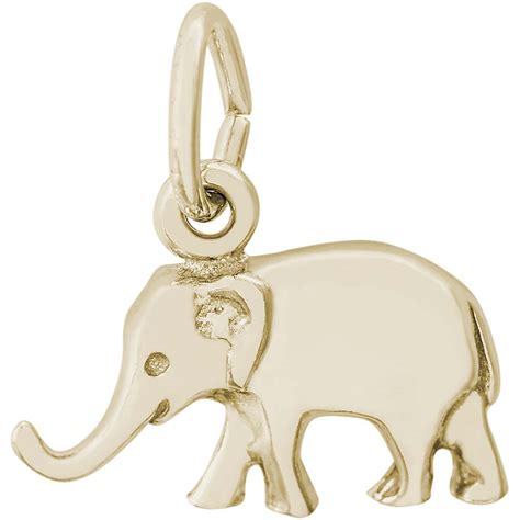 14k Gold Elephant Charm | Diamond Durrell's