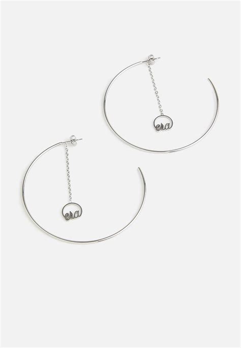 Drop hoop earrings - silver1 ERA by DJ Zinhle Jewellery | Superbalist.com