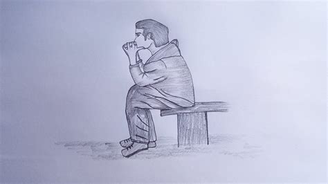 Alone Boy Sketch | Webphotos.org