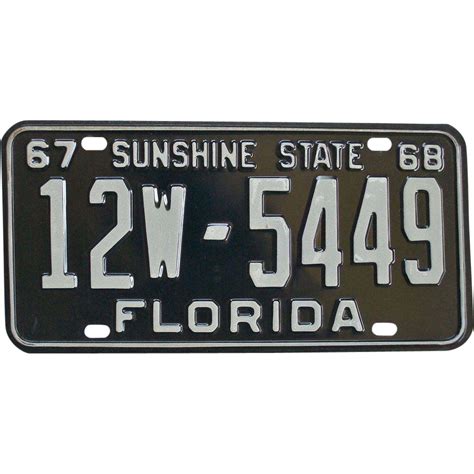 Florida License Plate 1967 SOLD | Ruby Lane