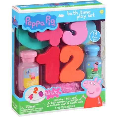 Peppa Pig Bath Time Play Gift Set, 13 pc - Walmart.com - Walmart.com