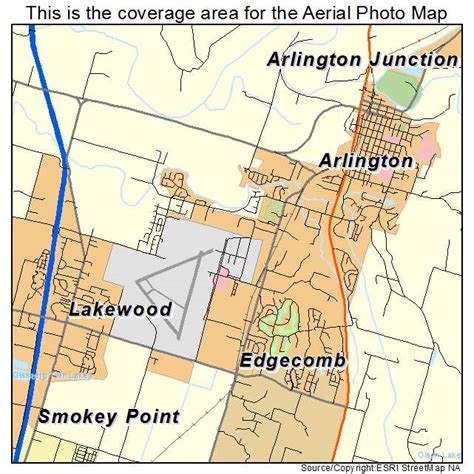 Aerial Photography Map of Arlington, WA Washington