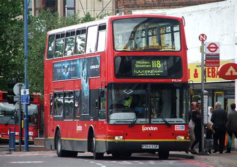 London Bus Routes | Route 118: Brixton - Morden | Route 118, London General, PVL164, X564EGK, Morden