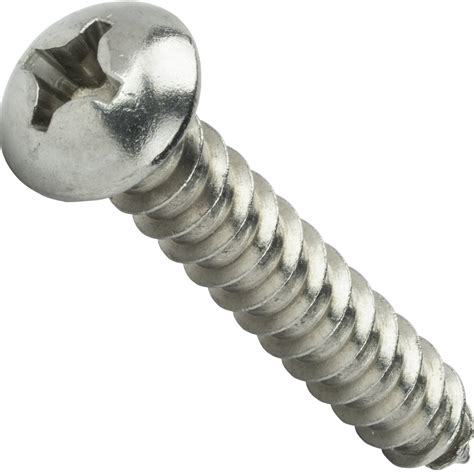 Fastenere - #8 x 1/2" Phillips Round Head Sheet Metal Screws Stainless Steel 18-8 Qty 100