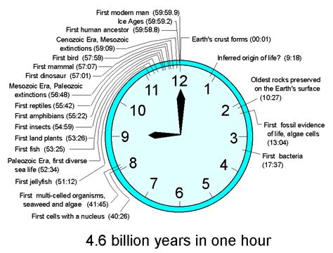 4.6 billion years in 1 hour | History - time clocks and timelines | Pinterest | Earth, Simple ...