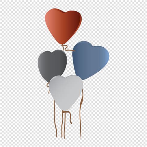 floating love shaped balloons vector illustrations 18821882 Vector Art ...