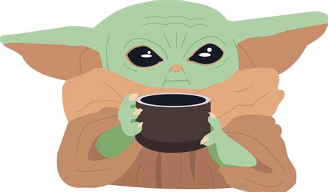 Baby Yoda Drinking Soup Meme Icon 12749489 Vector Art at Vecteezy